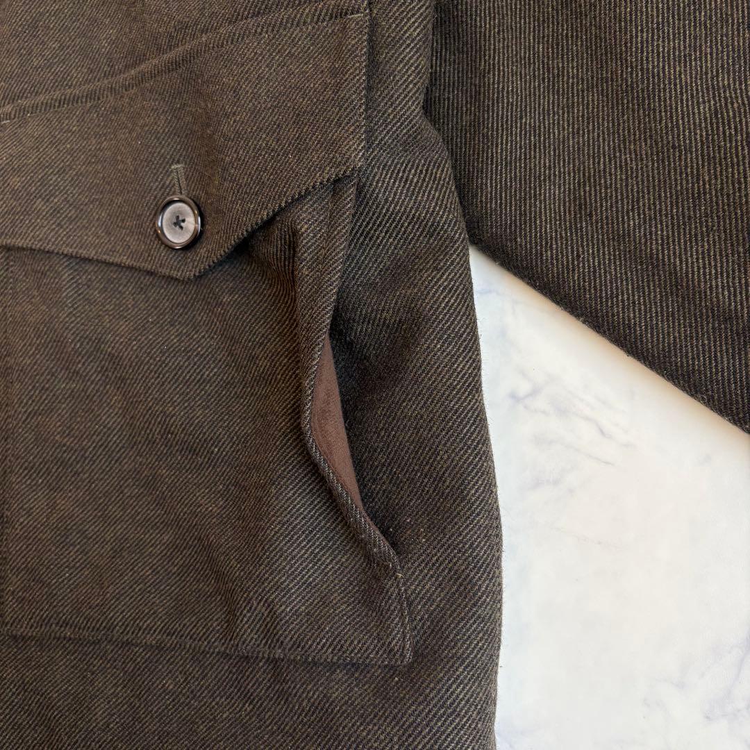 美品 TOMORROWLAND ウールツイード ニットコンビブルゾン 4.9万円