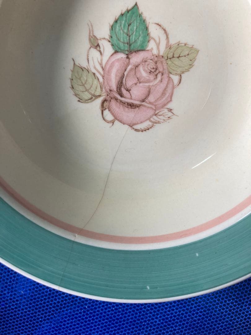 Susie Cooper スージークーパー　パトリシアローズ　グリーン　スープ皿