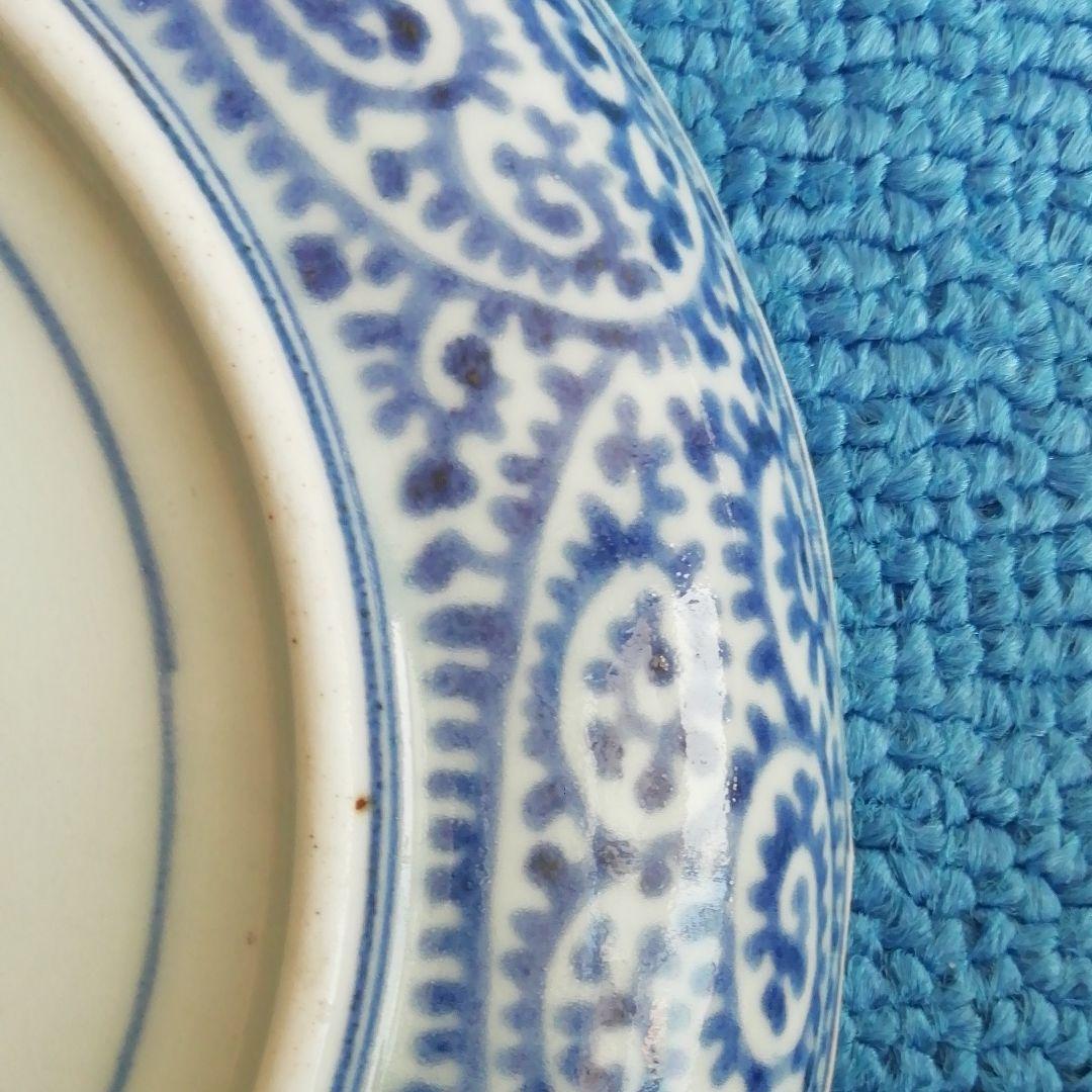 古伊万里皿（二枚)裏面タコ、花唐草