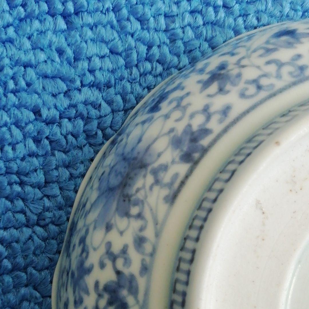 古伊万里皿（二枚)裏面タコ、花唐草