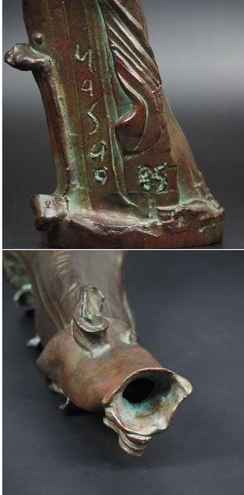 送料無料池田満寿夫作 抽象アート『金羊』ブロンズ 限定品20/30共箱 本物保証