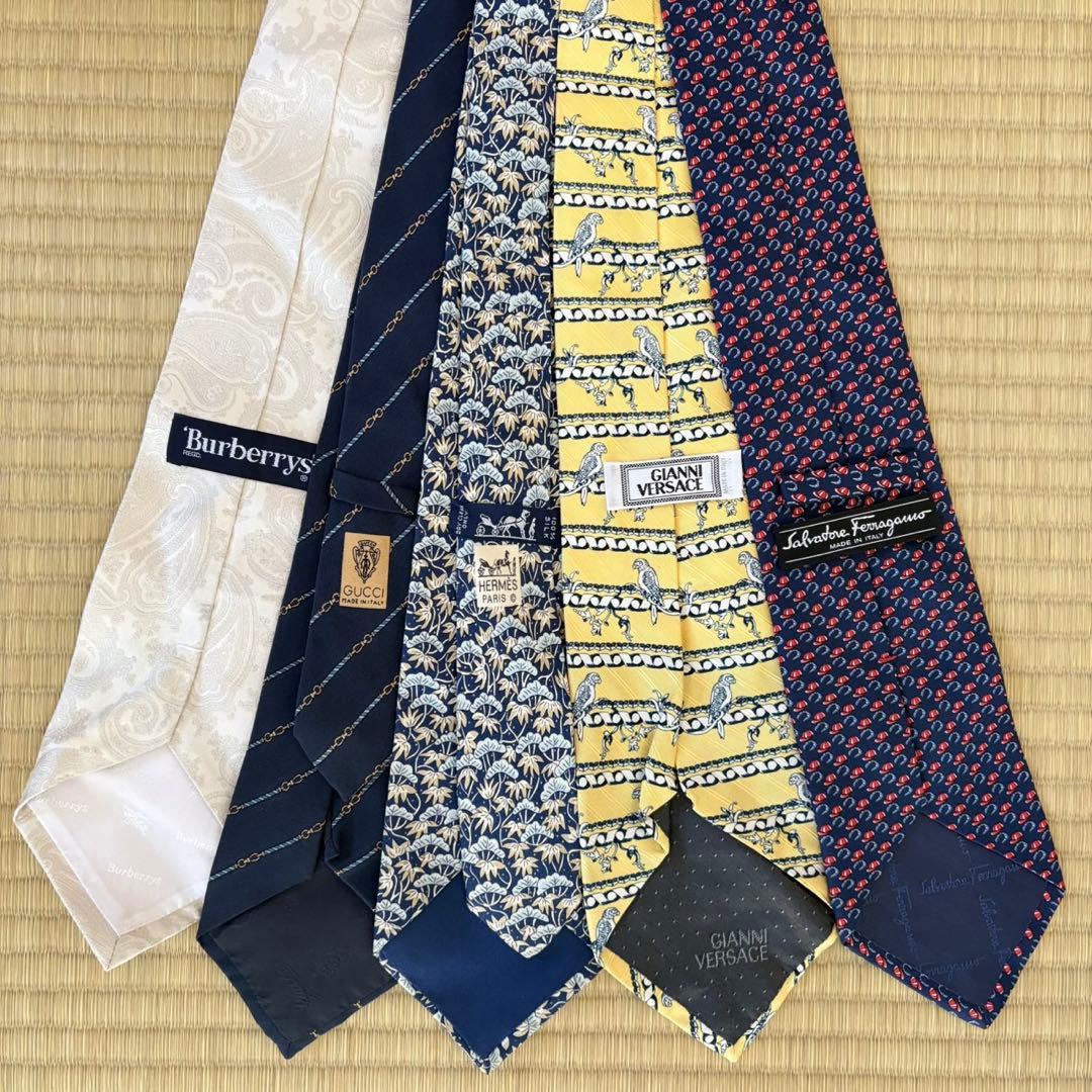 ハイブランドネクタイ 50本セット 全てシルク エルメス グッチ まとめ売り