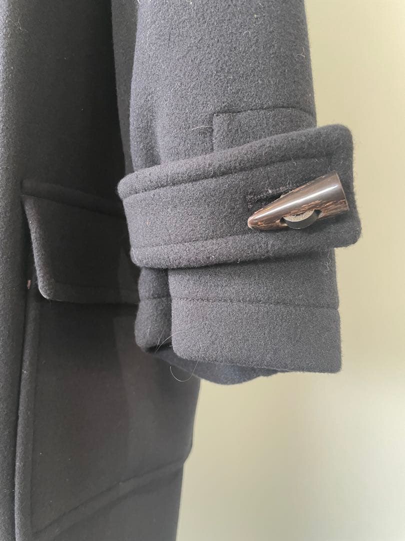 モンゴメリー イエナ別注 140sパイル ロングダッフルコート　黒