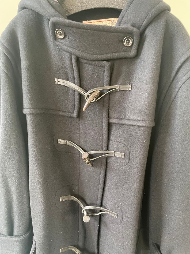 モンゴメリー イエナ別注 140sパイル ロングダッフルコート　黒