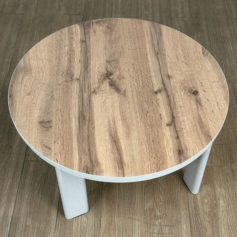 リバーシブル 折れ脚コタツ円形70WH スリムこたつ