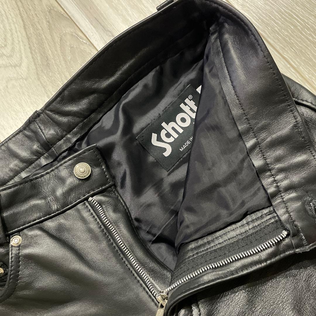 USA製 Schott レザーパンツ W34 600 ライダースパンツ
