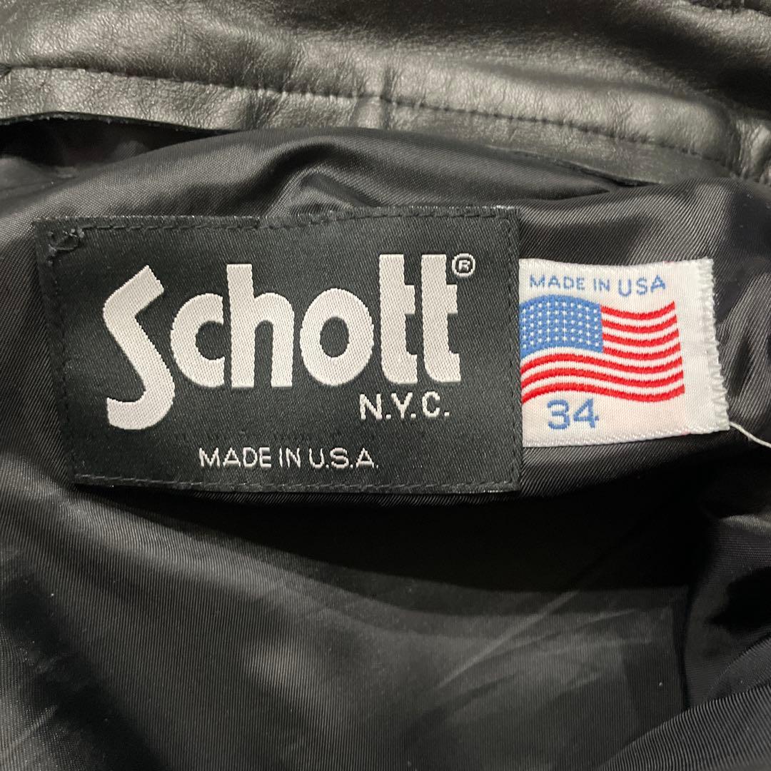 USA製 Schott レザーパンツ W34 600 ライダースパンツ