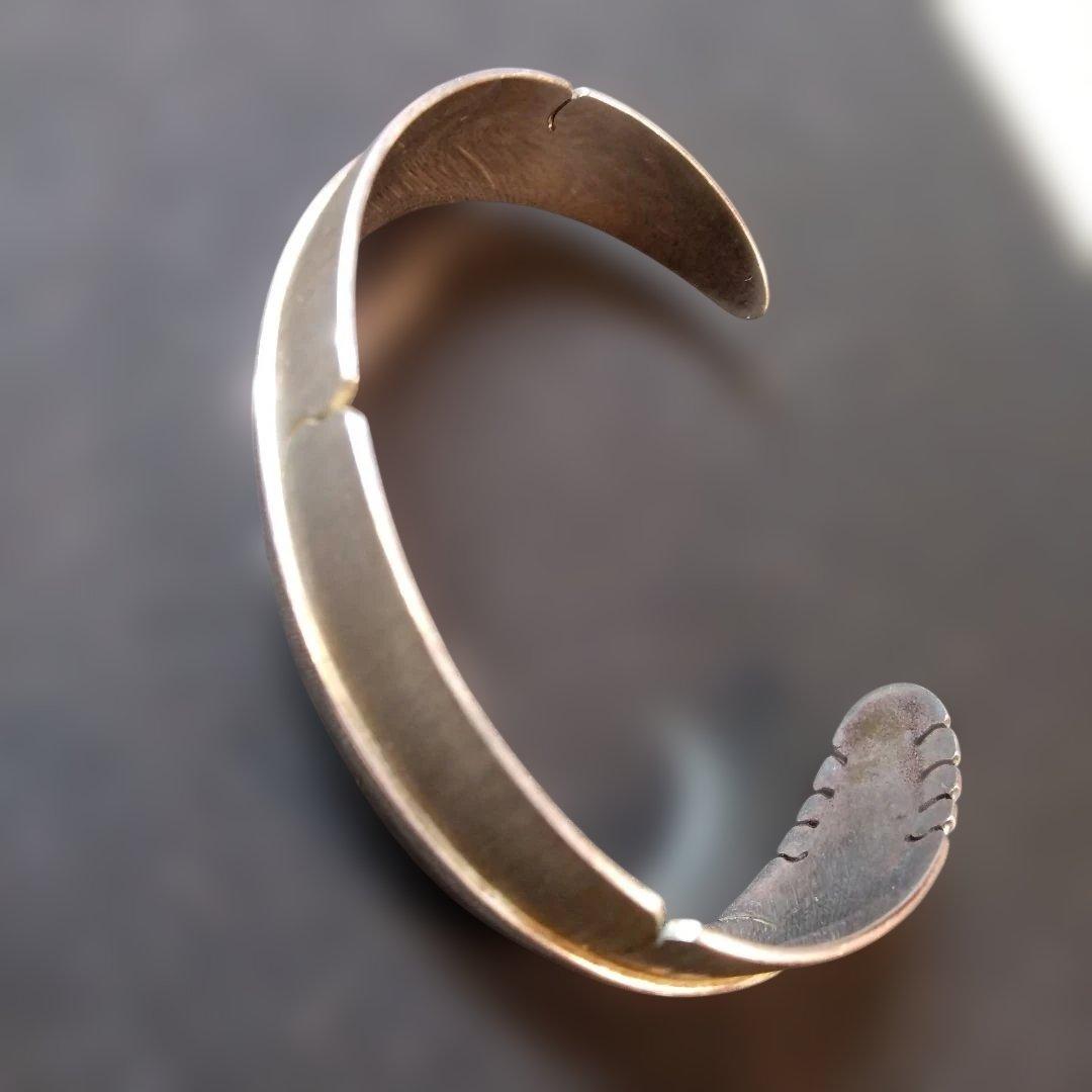 マイケル.カーク作 フェザーシルバーバングル 20mm 中古美品