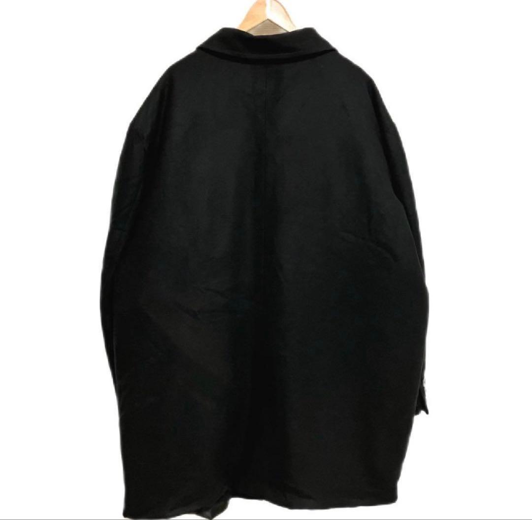 Vintage WOOL コート XXL相当 ブラック ビッグシルエット