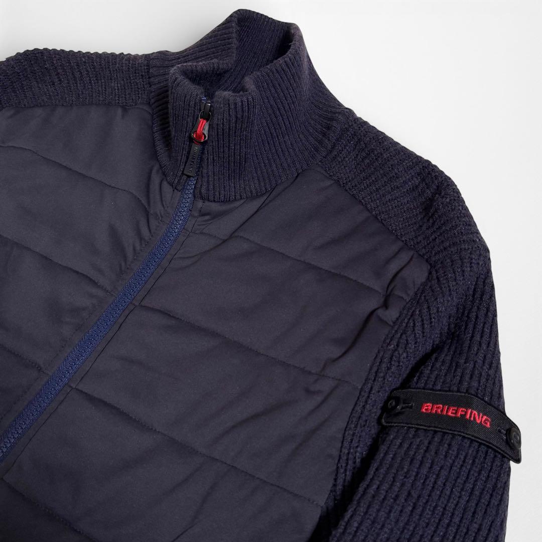 BRIEFING ゴルフ ナイロン ニット 切替 ブルゾン ジャケット