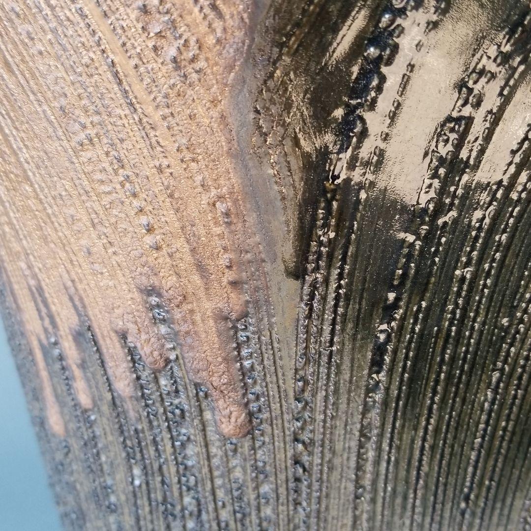 信楽焼傘立て  金彩手桶 高さ４５cm