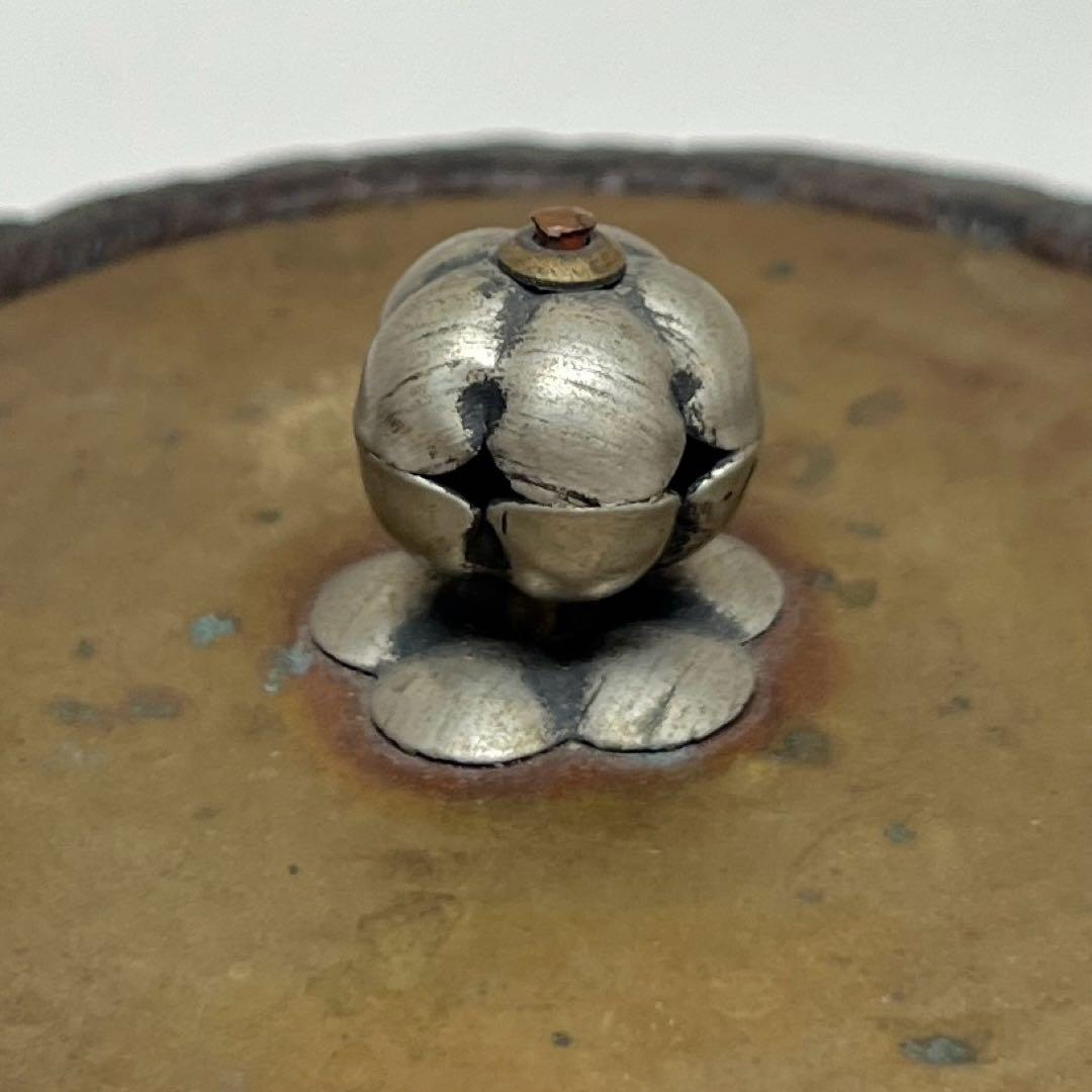 平安泰山堂作 注ぎ口下に「泰山堂造」持ち手金銀象嵌 鉄瓶 1475g トサコサ