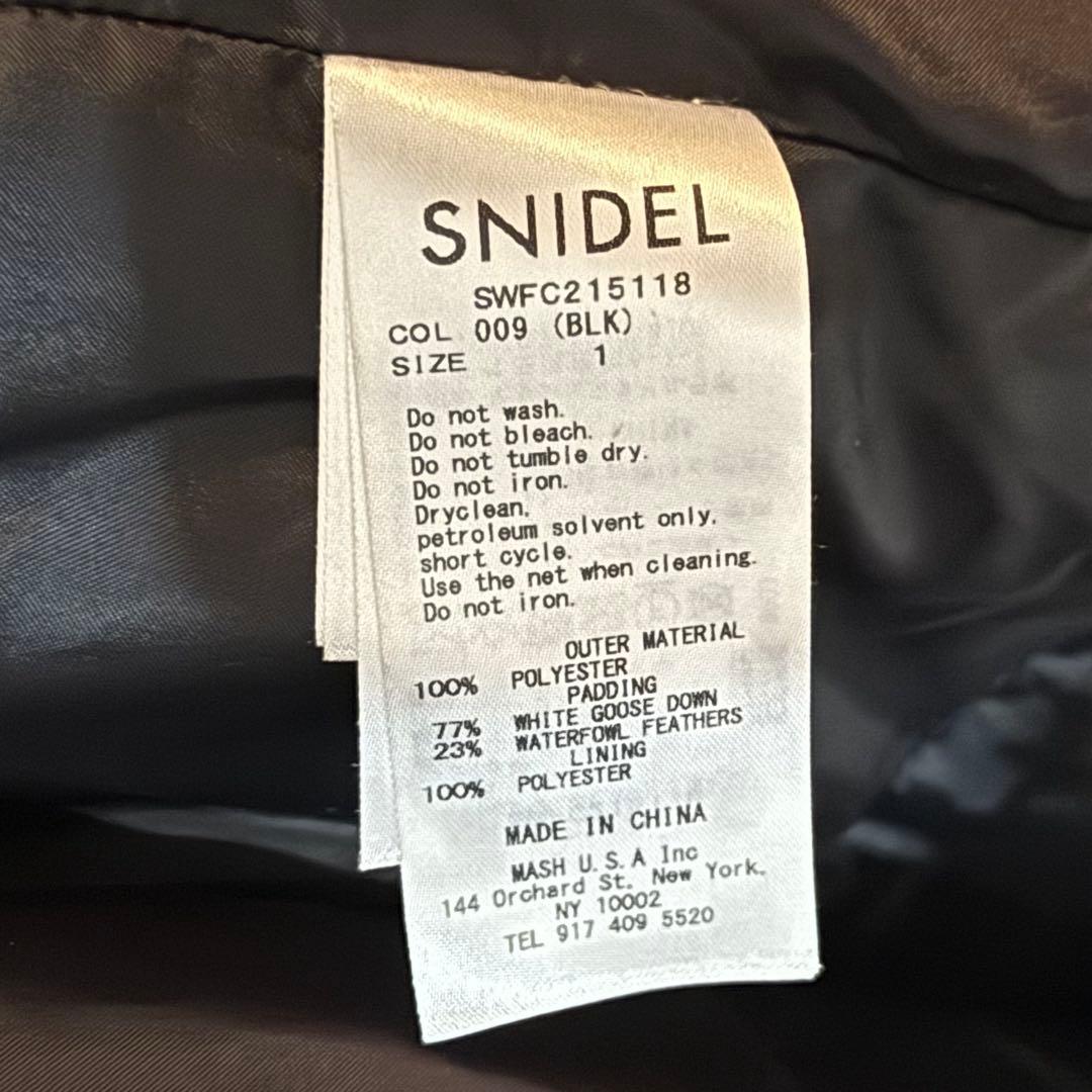【新品未着用】SNIDEL スナイデル 西川レディモッズダウンコート ブラック