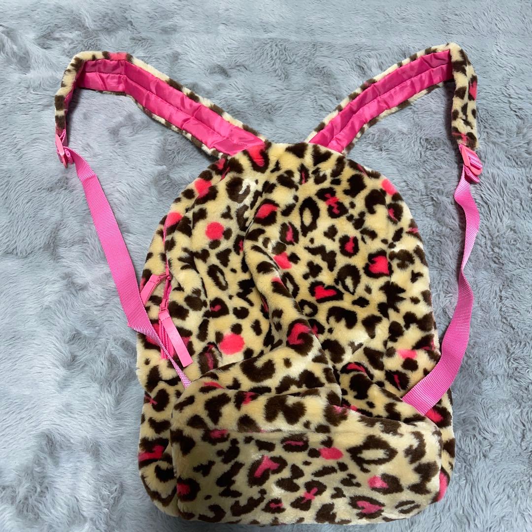 【美品】ミニーマウス　ヒョウ柄　リュックサック