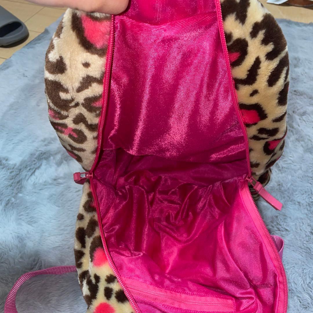 【美品】ミニーマウス　ヒョウ柄　リュックサック