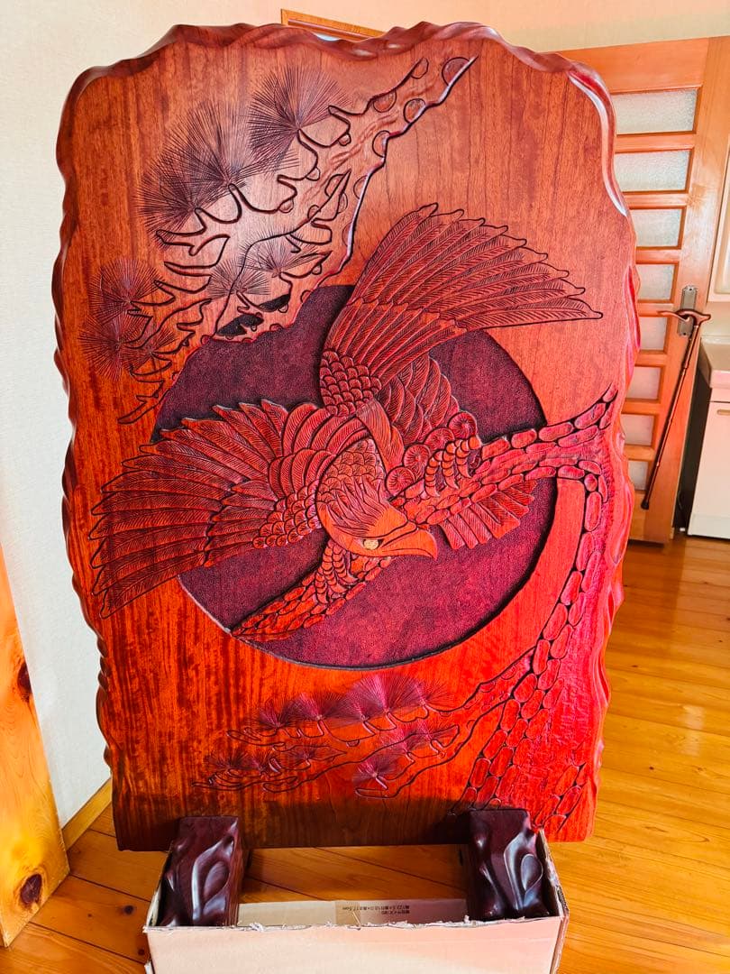 天然木 一枚板 重厚衝立て 和製ビンテージ 美品 楠の木 一枚板 パーテーション