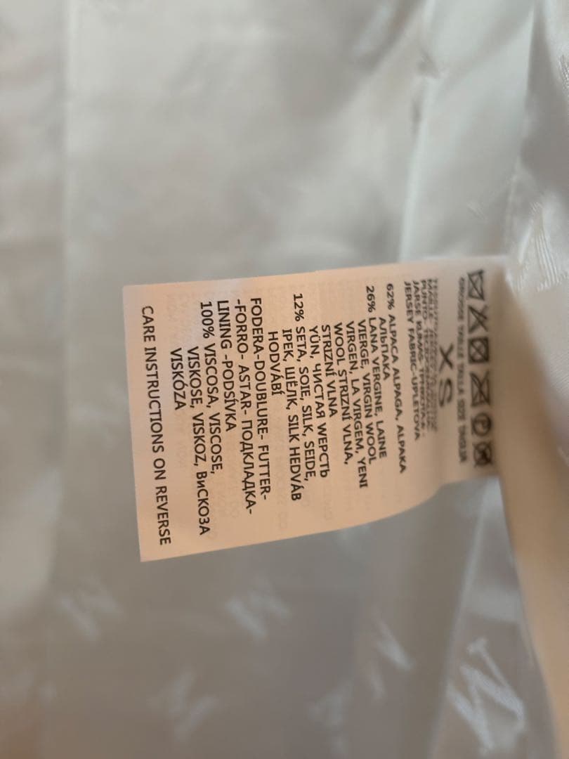 mintレディースアルパカ毛ロングコートふわふわ Mサイズベージュ系