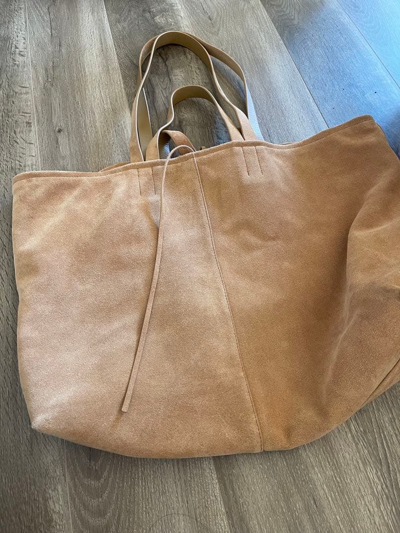 1*★様 ETRETOKYO ベージュ　スエード　ビッグ　トートバッグ
