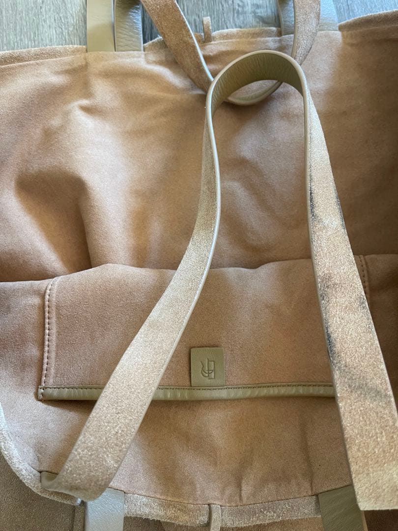 1*★様 ETRETOKYO ベージュ　スエード　ビッグ　トートバッグ