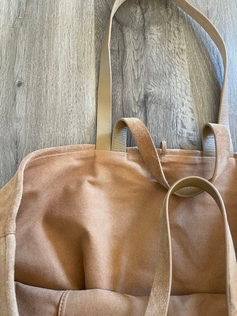 1*★様 ETRETOKYO ベージュ　スエード　ビッグ　トートバッグ