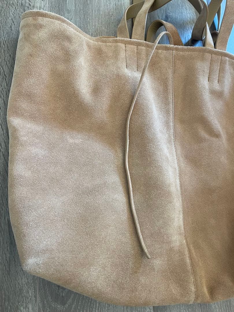 1*★様 ETRETOKYO ベージュ　スエード　ビッグ　トートバッグ