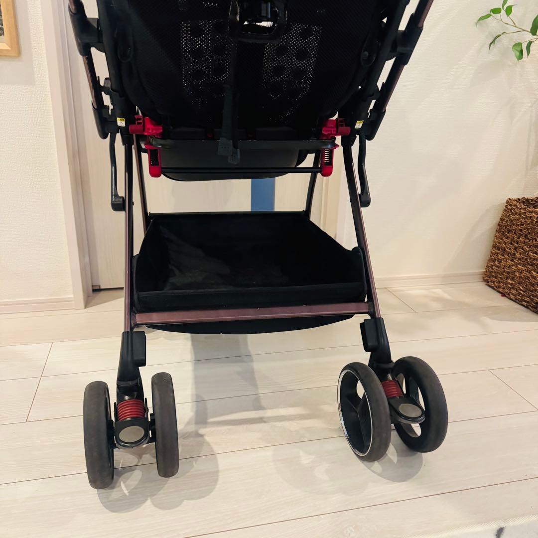 美品 上級モデル　アップリカ　オプティア　クッション　プレミアム レザーハンドル