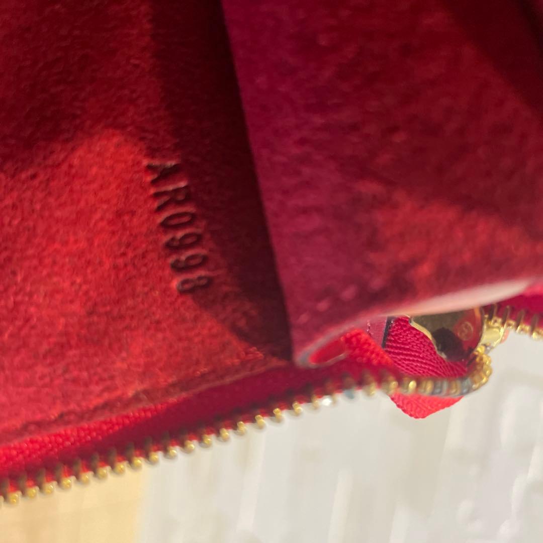 ルイヴィトン エピ アクセソワール ポーチ ポシェットハンドバッグ レッド 赤