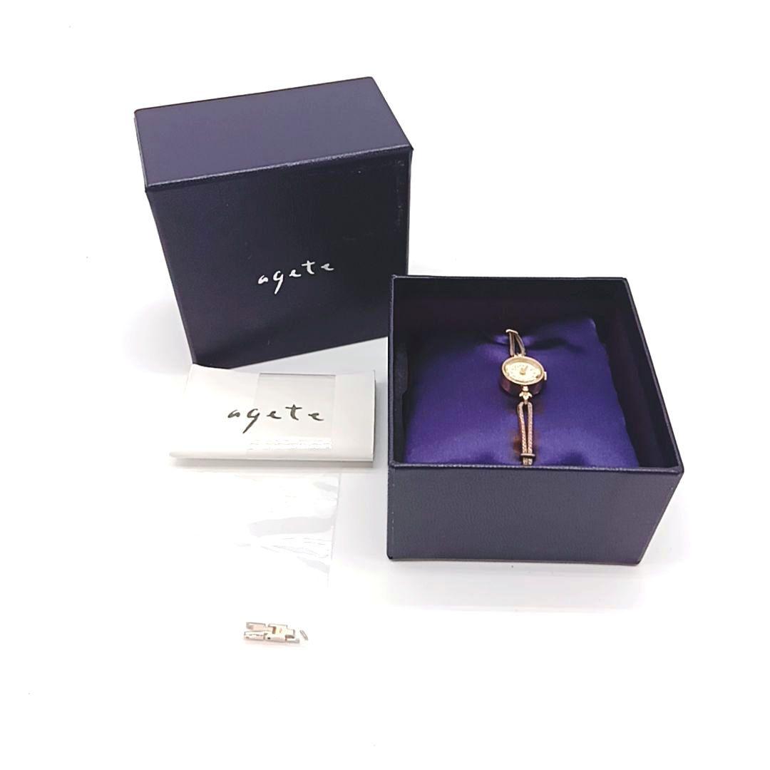 廃盤 agete アガット ラウンドクラシック 0.02ct K10 ダイヤ