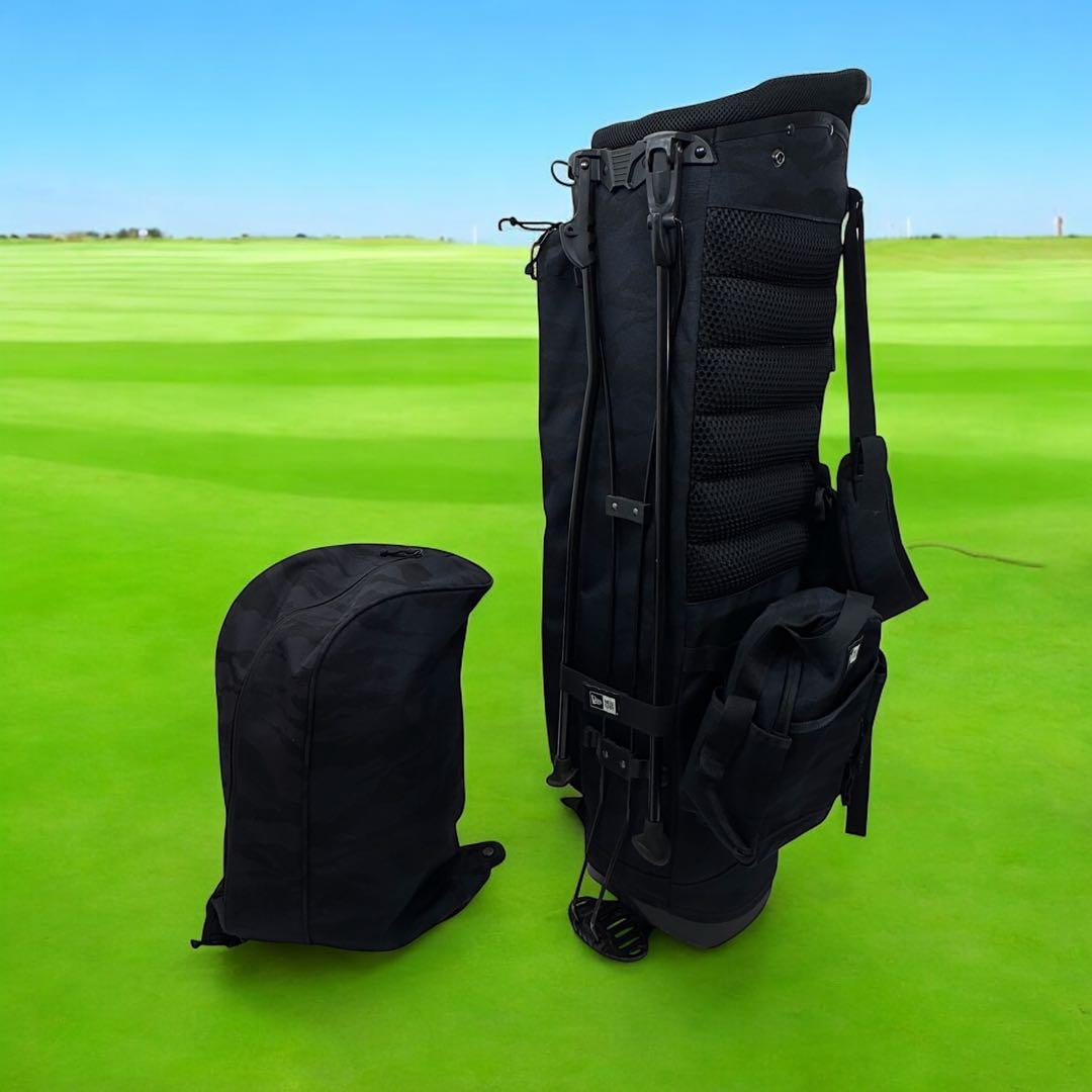 NEWERA キャディーバッグ　スタンド式　タイガーストライプカモネイビー