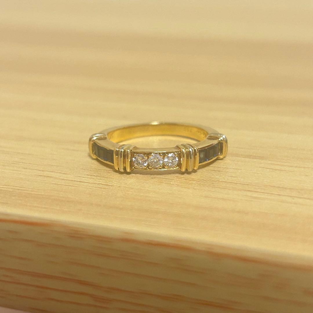 Cartier ゴールド サファイア ダイヤモンド リング