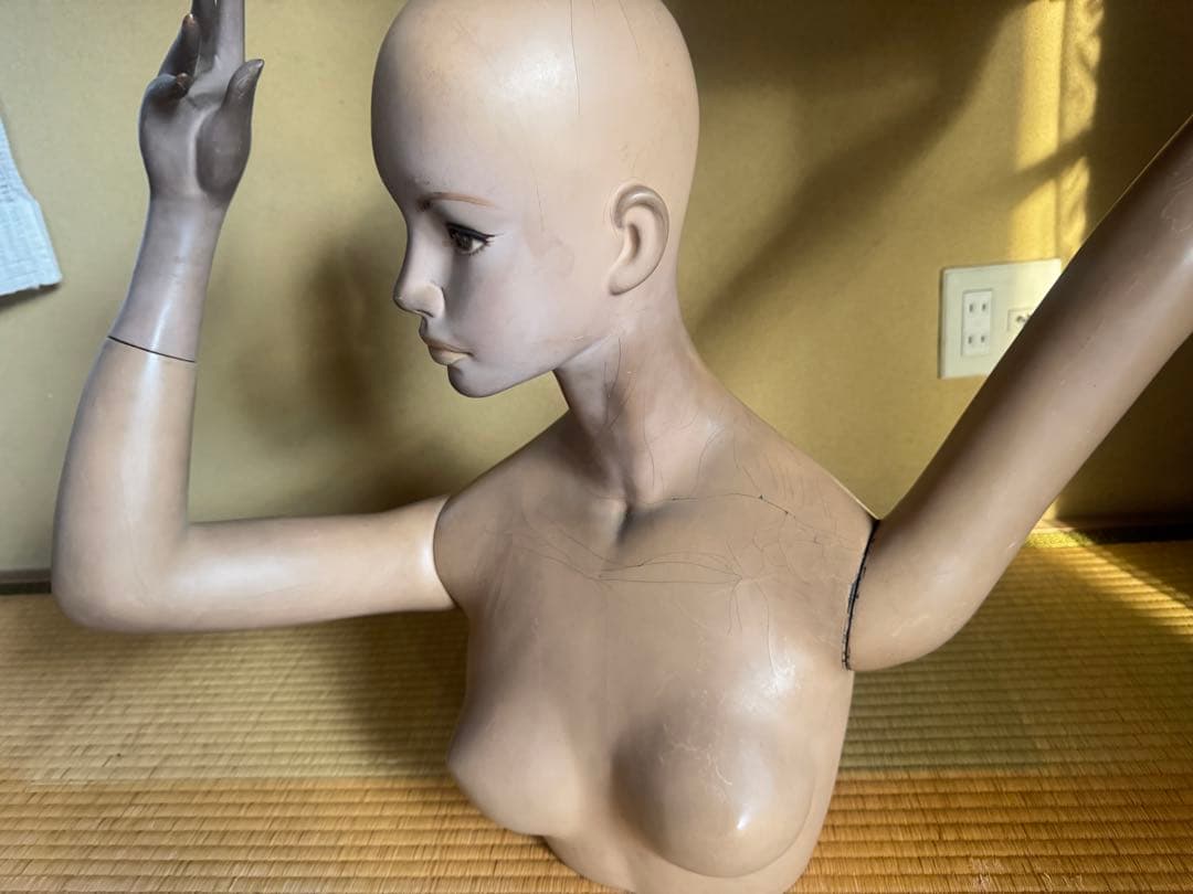等身大 マネキン 昭和レトロ ビンテージ ディスプレイ 上半身 置物