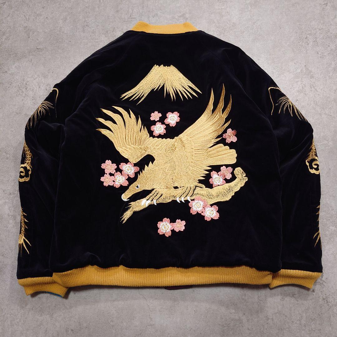 DRY BONES リバーシブルスカジャン GOLD HAWK 別珍 大