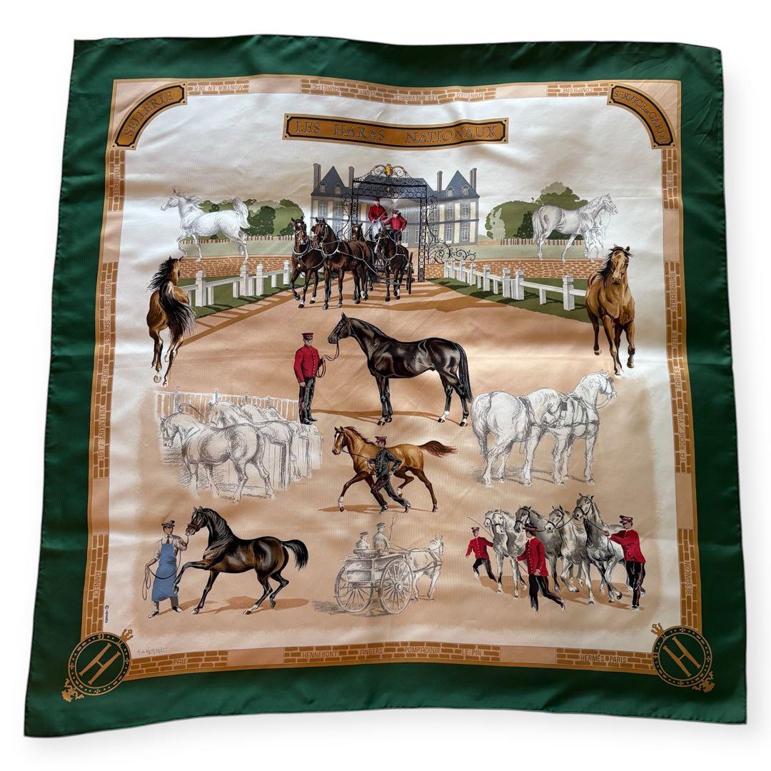 り*ん様 HERMES エルメス スカーフ LES HARAS NATIONAU