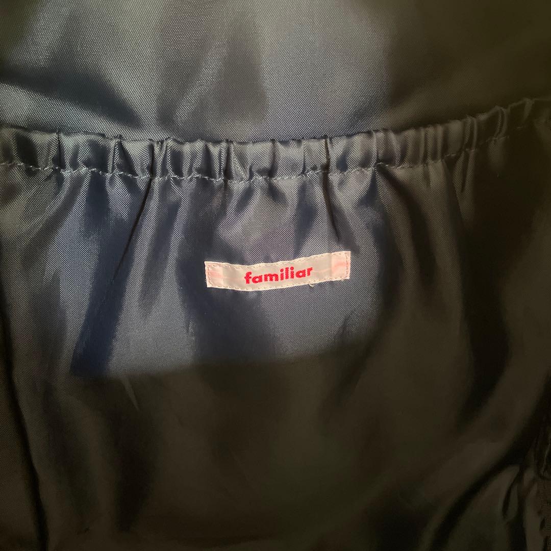 familiar リボンデザイン ストライプリュック