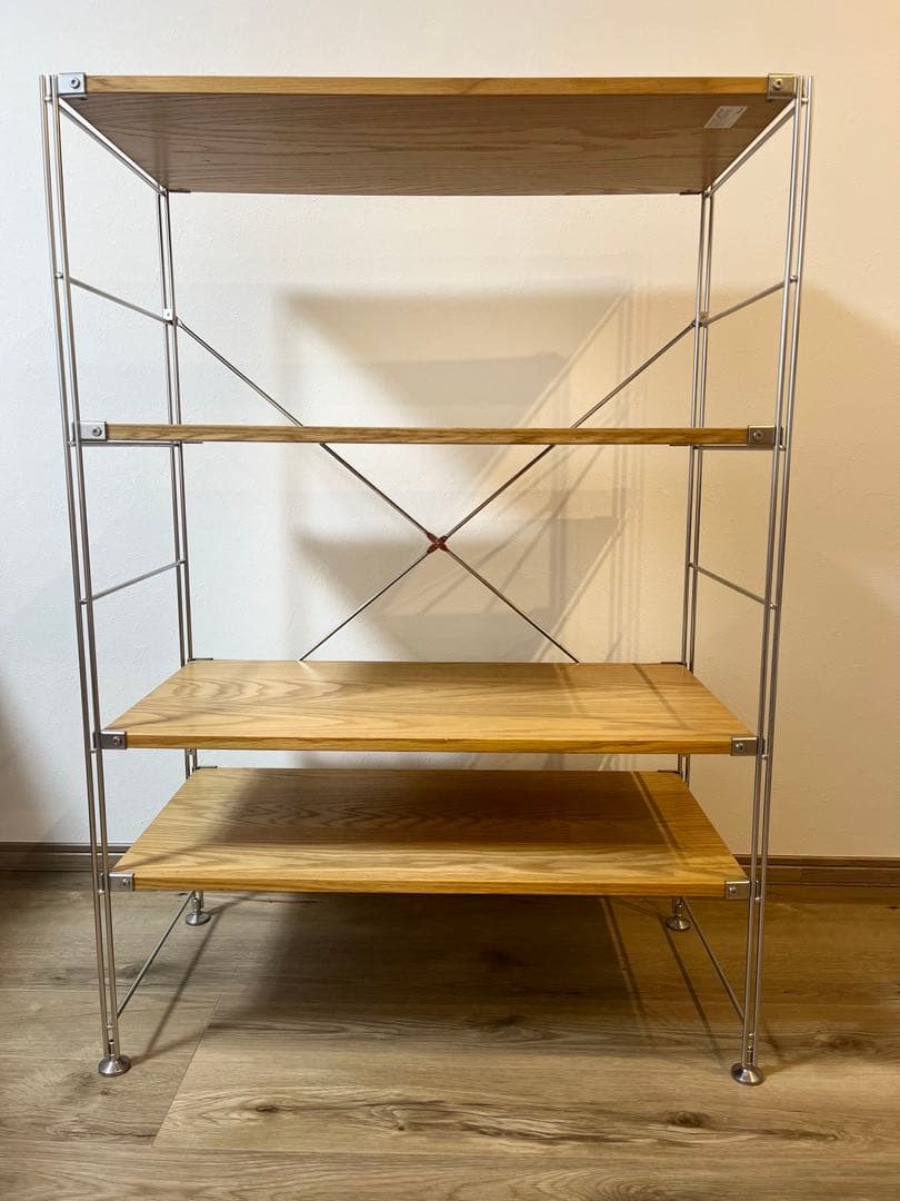 スチールラック 木製棚 4段 (幅86 )