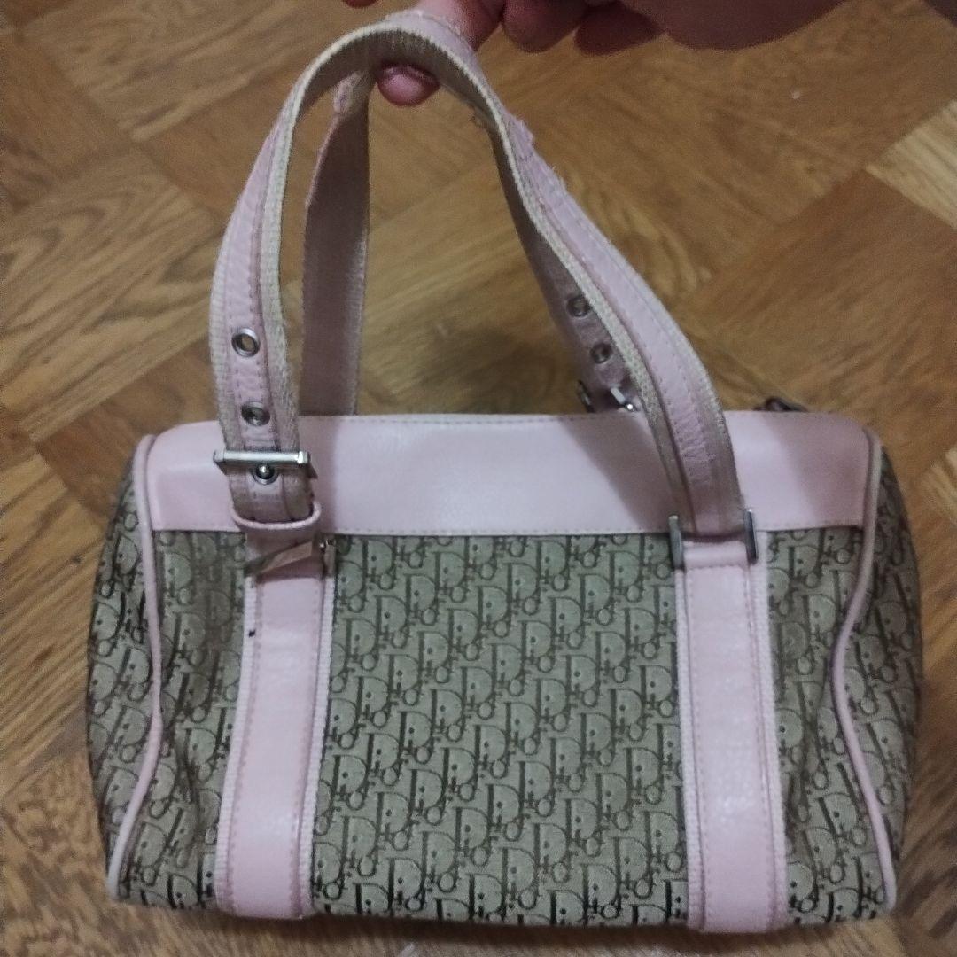 Dior ボストンバッグ ピンク/ベージュ