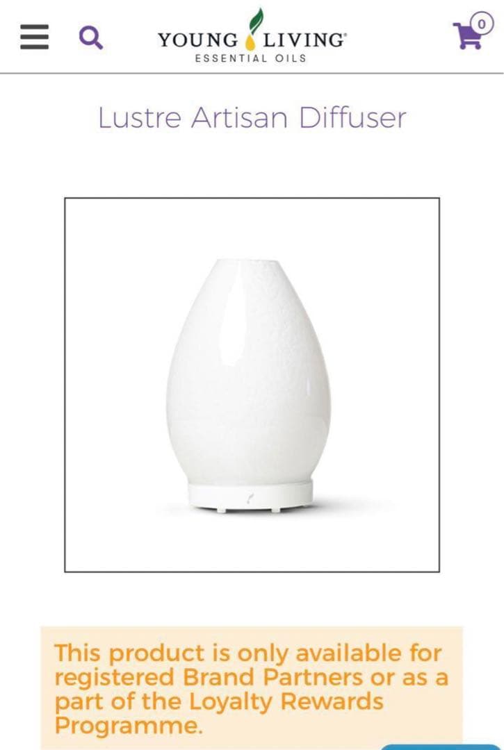 Young LivingヤングリビングLustre Artisanディフューザー