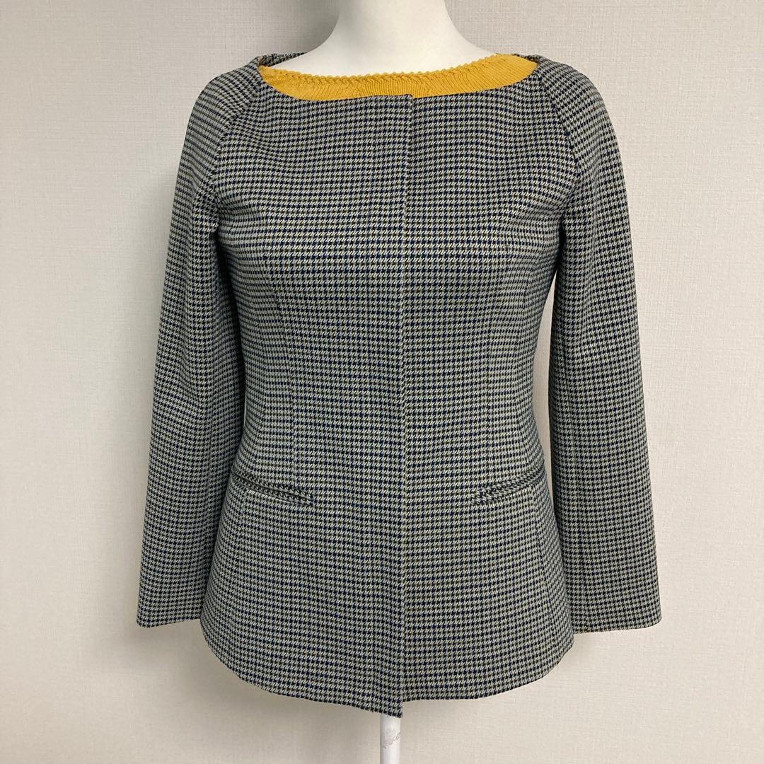 akiki アキキ チェックぺプラムジャケットFサイズ