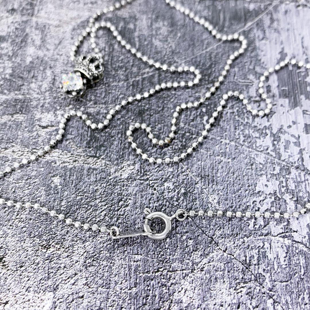 Justin Davis クラウンネックレス（クリア・いぶし・45cm）