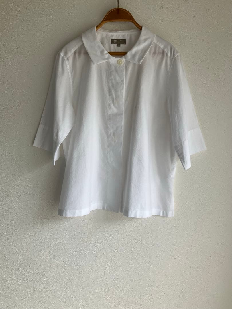 マーガレットハウエル　フロントフライ　コットン　シャツ