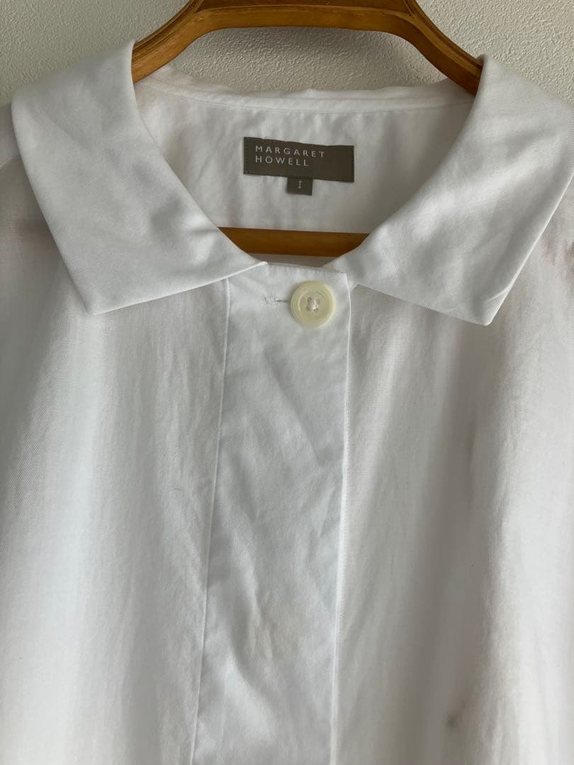 マーガレットハウエル　フロントフライ　コットン　シャツ