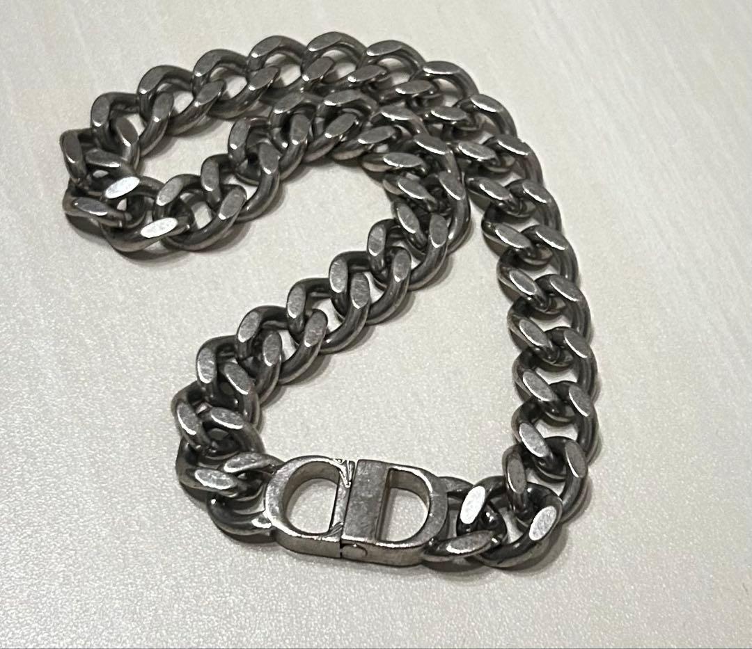 DIOR ディオール　CDロゴ　シルバー　 チェーンネックレス