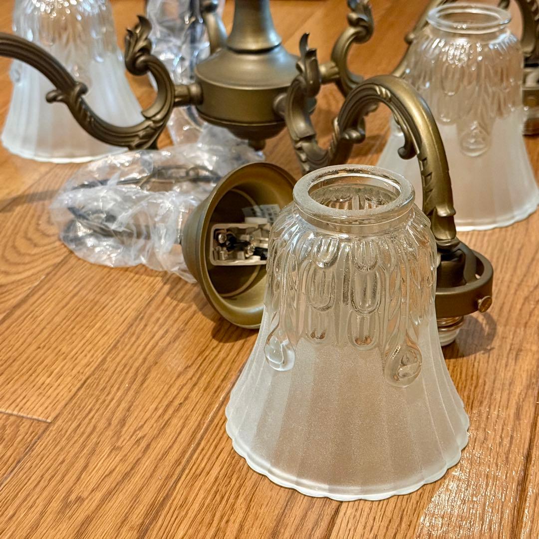 天井照明 ペンダントライト アンティーク レトロ シャンデリア シーリング 4灯