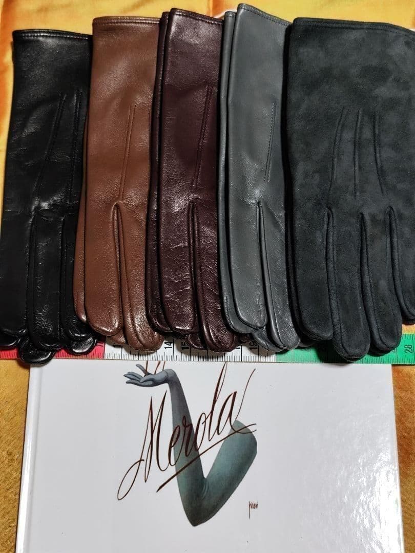 今季 メローラ ナッパ黒 ライニングなし グローブ 革手袋 MEROLA