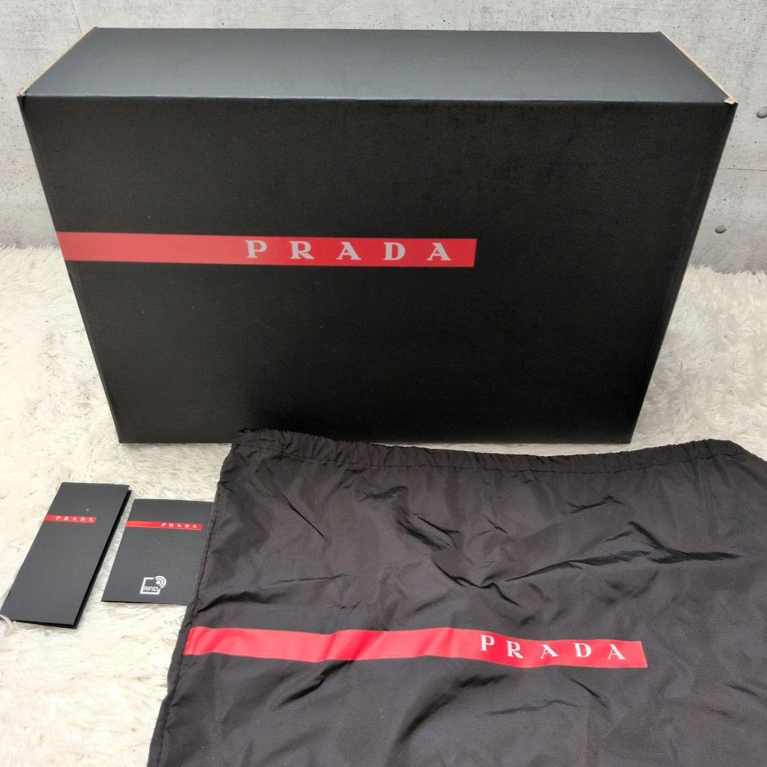 【極美品 箱付 近年モデル】プラダ　4E3570　コリジョンクロス　スニーカー