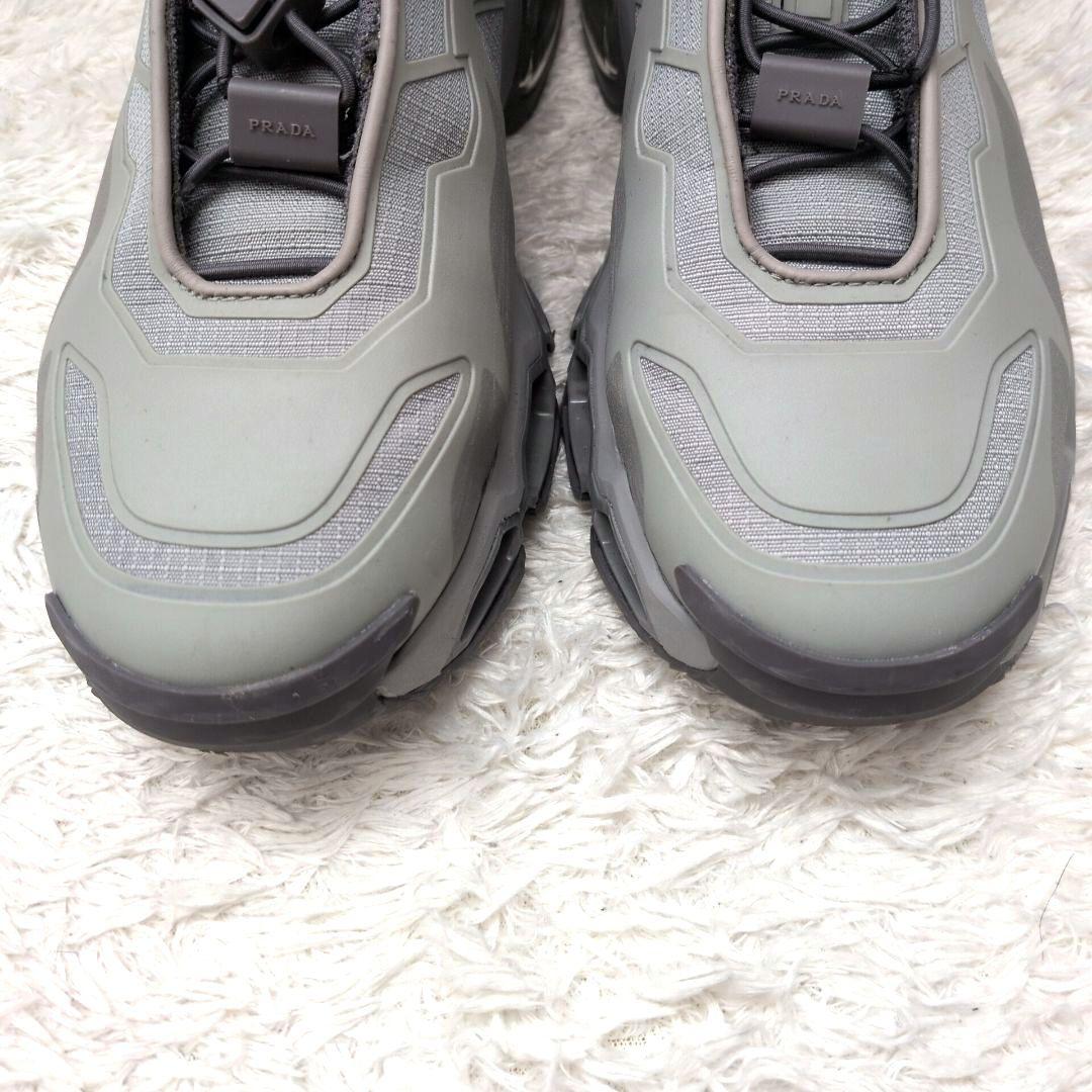 【極美品 箱付 近年モデル】プラダ　4E3570　コリジョンクロス　スニーカー
