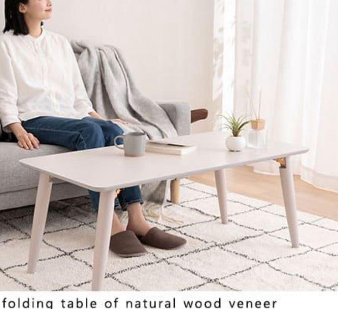 折りたたみ テーブル 幅105cm 木製 ローテーブル デスク 机 ダイニング