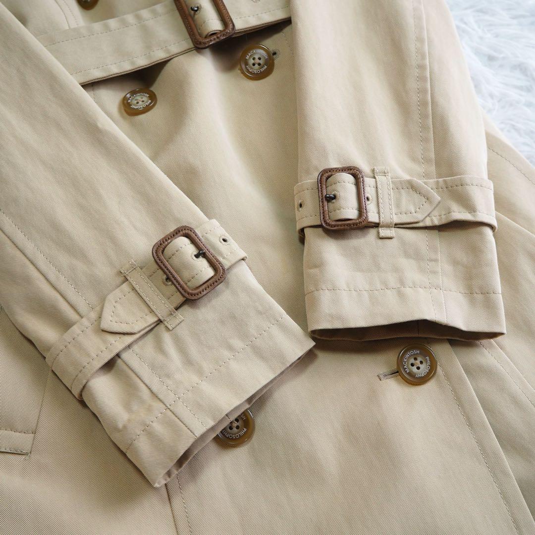 美品 マッキントッシュフィロソフィー トレンチコート ライナー チェック ベルト