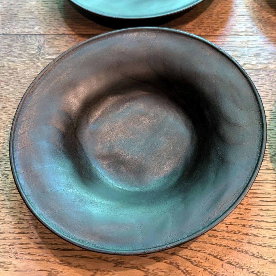 土井宏友 拭き漆 深皿 8枚組