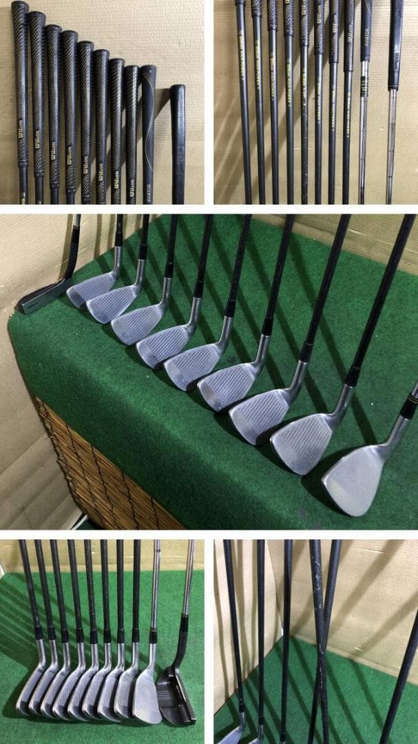 【商品名】男性向け「右打ち用」 中古ゴルフクラブセットウイルソン 混成 13本組